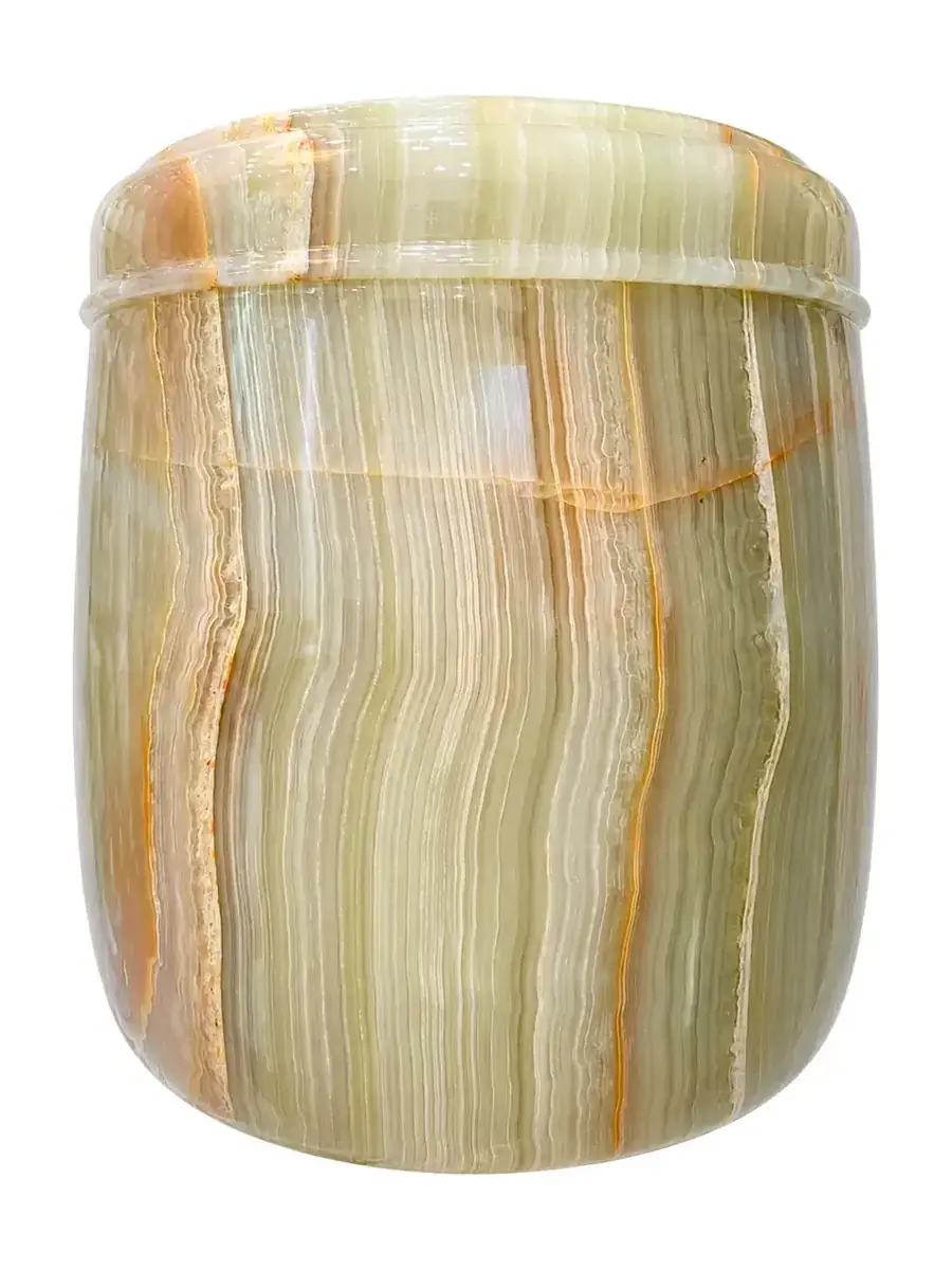 青玉 素面 骨灰罐實品照片,商品編號 URN-0114