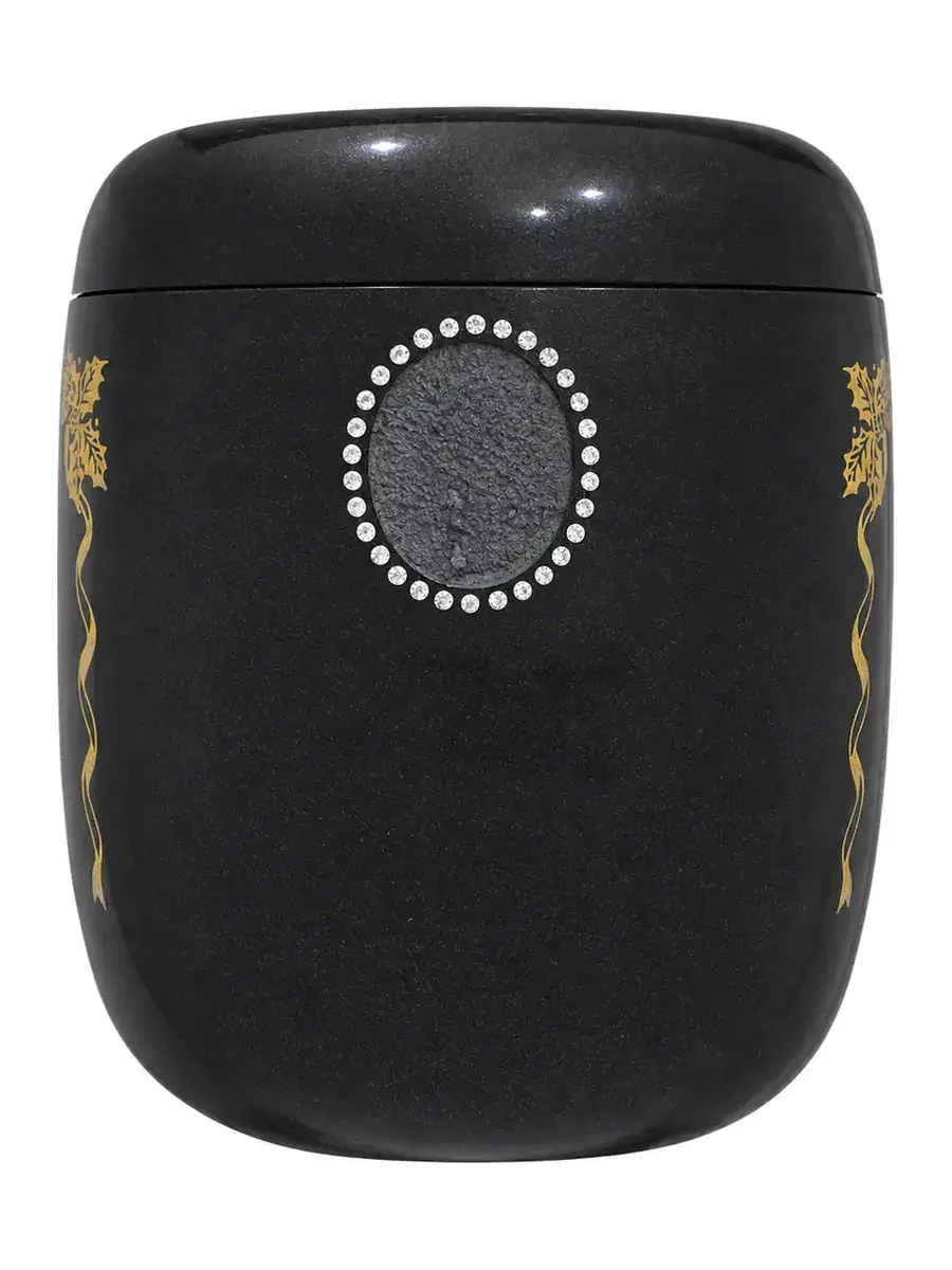 黑花崗 安息主懷 骨灰罐實品照片,商品編號 URN-0142