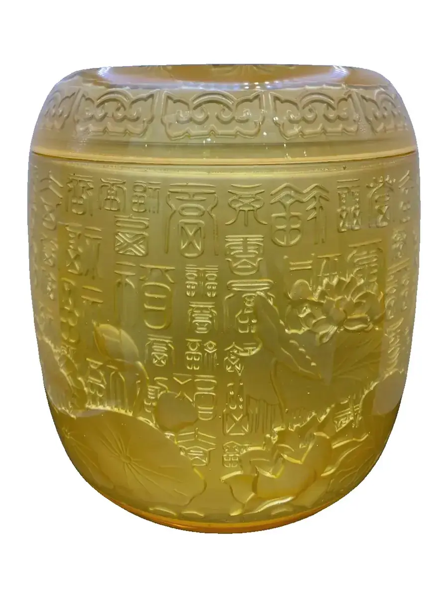 脫蠟琉璃骨灰罐實品照片