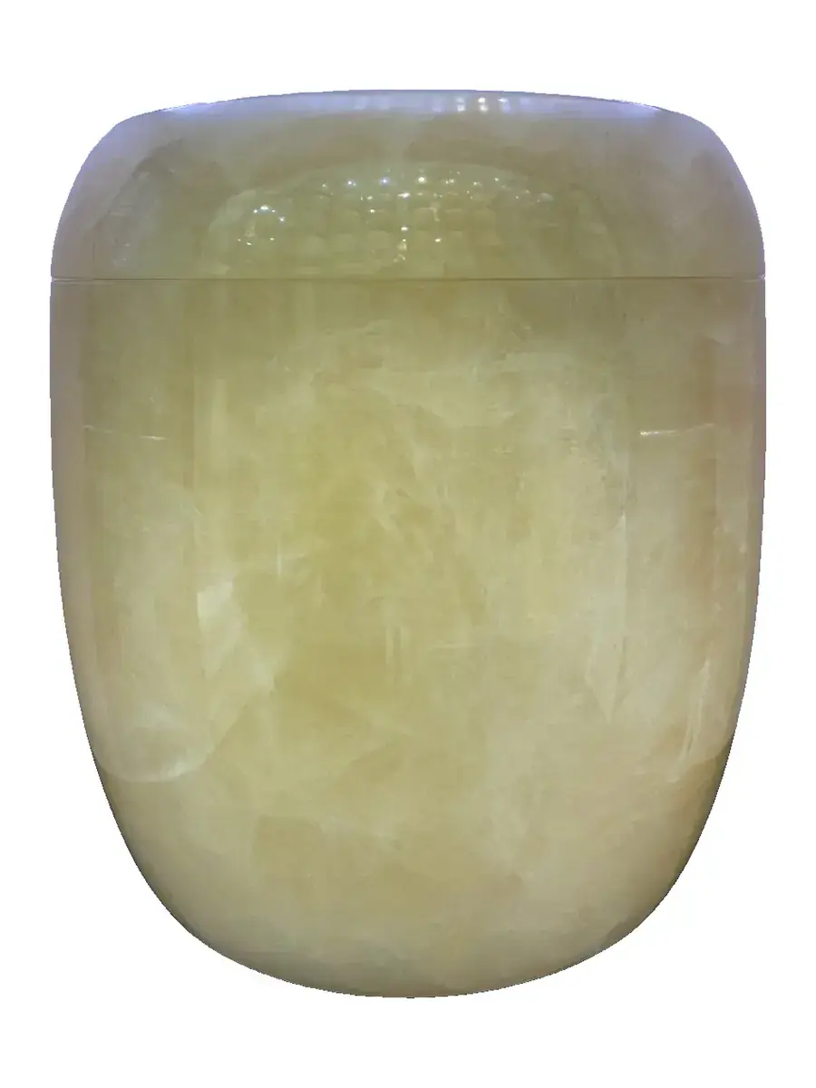 黃玉 C級 骨灰罐實品照片,商品編號 URN-0092